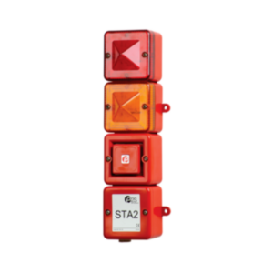 STA3DC024AA0A1R Cụm còi báo động kết hợp tháp 3 đèn cảnh báo 24VDC E2S Vietnam