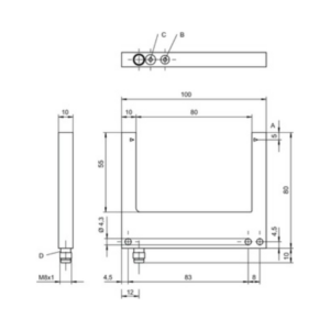 GS04B/P.1-80-M8.3 Cảm biến quang dạng khe Leuze