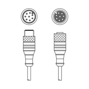 KDS S-M12-8A-M12-8A-P1-003 Cáp nối M12 8 chân dài 0,3 m Leuze