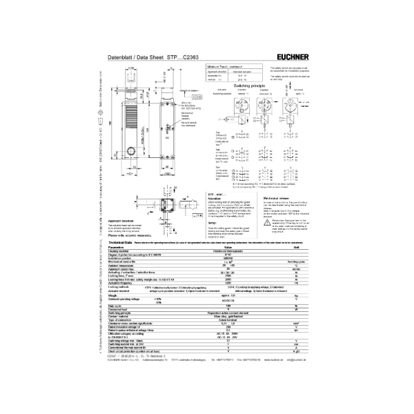 STP3A-4141C024MC2363 Công tắc/cảm biến an toàn Euchner